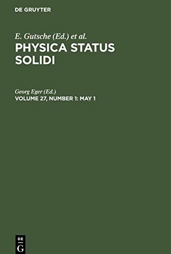 Physica status solidi, Volume 27, Number 1, May 1