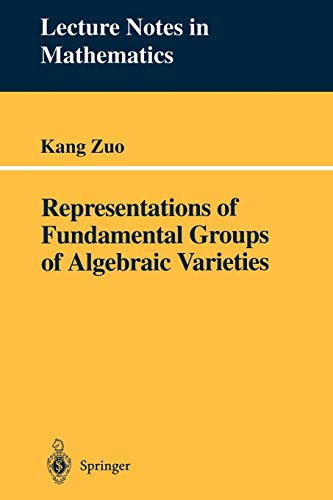 Representations of Fundamental Groups of Algebraic Varieties (Lecture Notes in Mathematics, 1708, Band 1708)