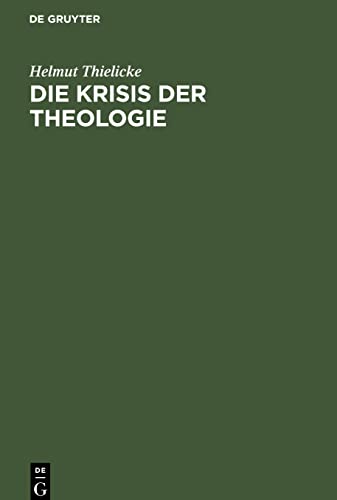 Die Krisis der Theologie: Zur Auseinandersetzg zwischen Barth und Gogarten über Gericht oder Skepsis