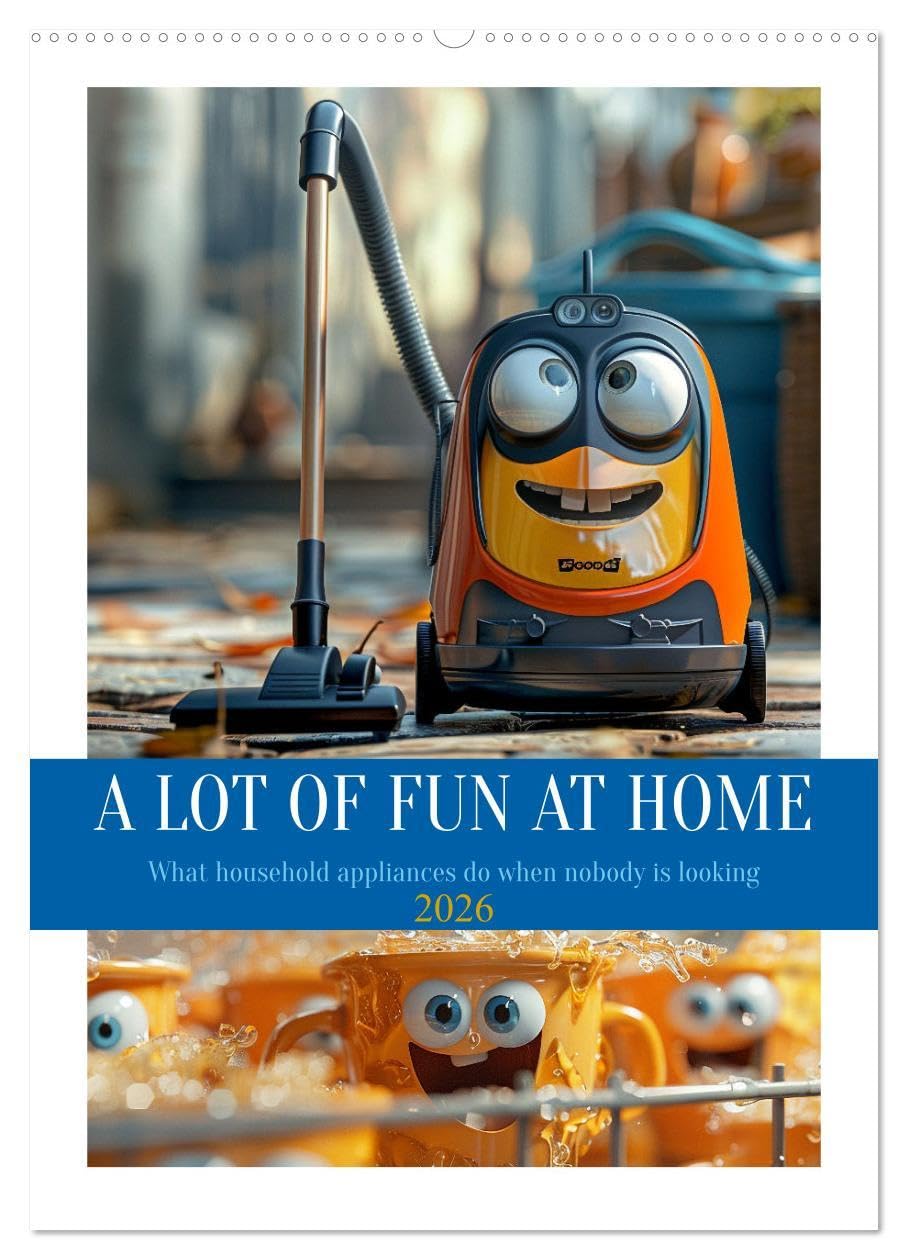 A Lot of Fun at home (Wall Calendar 2026 DIN A2 portrait), CALVENDO 12 Month Wall Calendar: When we're not looking, the party really gets going