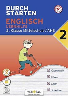 Durchstarten - Englisch Mittelschule/AHS: 2. Klasse - Lernhilfe: Übungsbuch mit Lösungen und Audio-CD. App-Inhalte für mobiles Üben