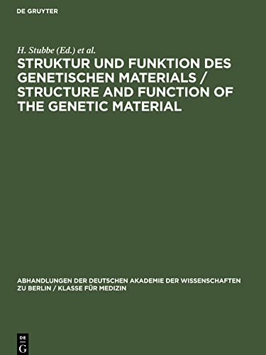 Struktur und Funktion des Genetischen Materials / Structure and Function of the Genetic Material: Erwin-Baur-Gedächtnisvorlesungen III, 1963