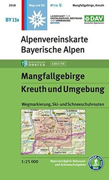 Mangfallgebirge, Kreuth und Umgebung: Wegmarkierung, Ski- und Schneeschuhrouten (Alpenvereinskarten)