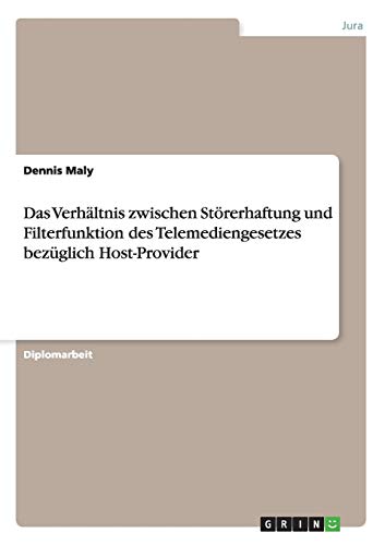 Das Verhältnis zwischen Störerhaftung und Filterfunktion des Telemediengesetzes bezüglich Host-Provider