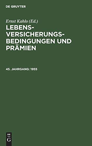 1955 (Lebens-Versicherungsbedingungen und Prämien)