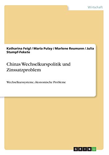 Chinas Wechselkurspolitik und Zinssatzproblem: Wechselkurssysteme, ökonomische Probleme