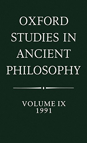 Oxford Studies in Ancient Philosophy: Volume IX: 1991