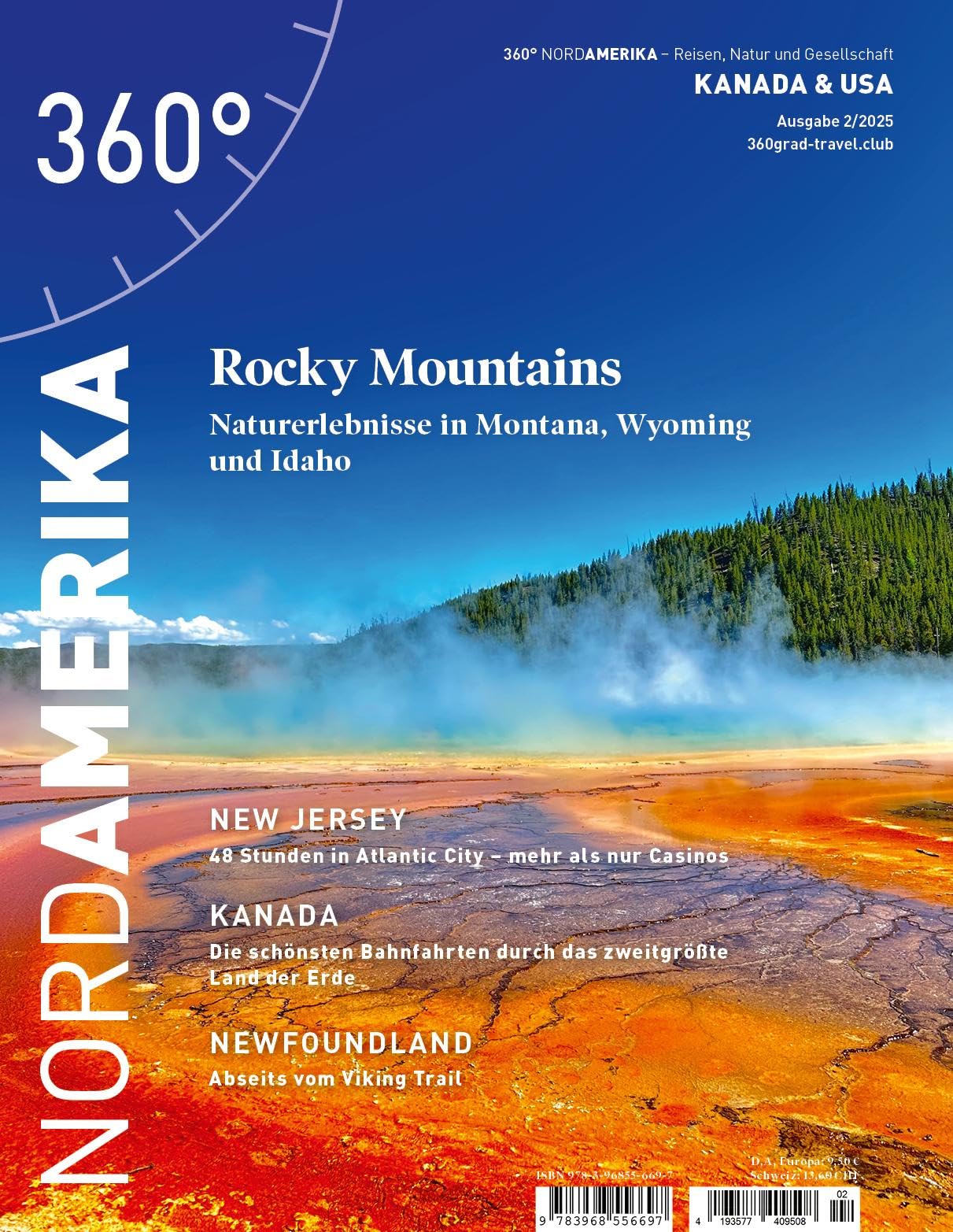 360° NordAmerika - Ausgabe 2/2025: Rocky Mountains - Naturerlebnisse in Montana, Wyoming und Idaho (360° NordAmerika: Kanada und USA - Reisen, Natur und Gesellschaft)