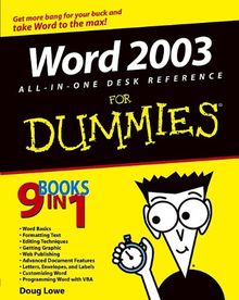 Word 2003 All-in-One Desk Reference For Dummies