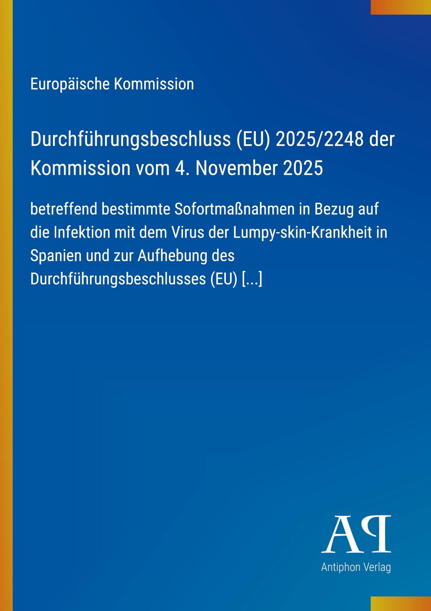 Durchführungsbeschluss (EU) 2025/2248 der Kommission vom 4. November 2025