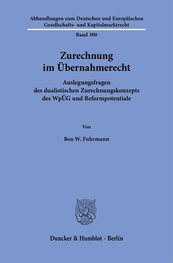 Zurechnung im Übernahmerecht