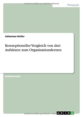 Konzeptioneller Vergleich von drei Aufsätzen zum Organisationslernen