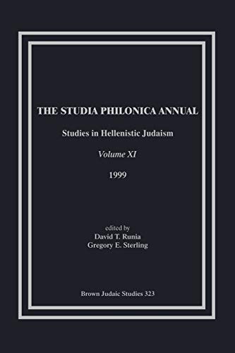 The Studia Philonica Annual, XI, 1999