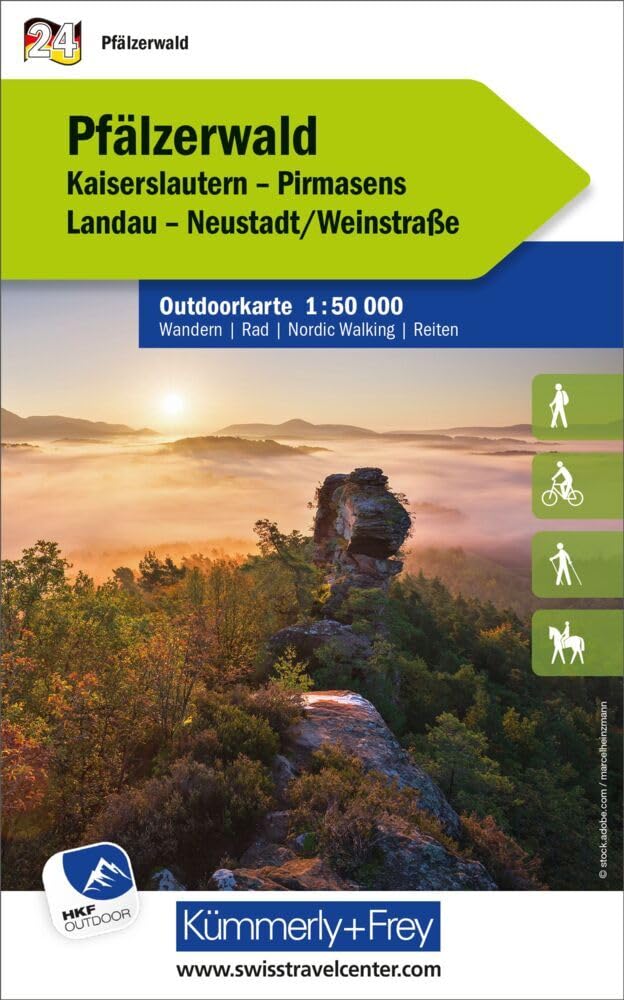 Pfälzerwald Nr 24 Outdoorkarte 150 00 Karte (im Sinne von Landkarte)