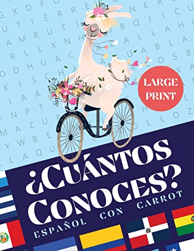 Sopa de Letras en Español Para Adultos (Letra Grande): ¿Cuántos Conoces? | Spanish Word Search for Adults Large Print