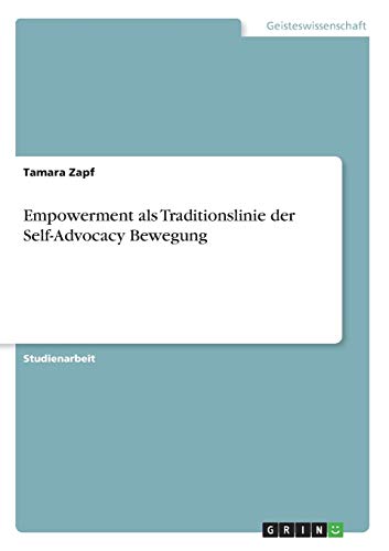 Empowerment als Traditionslinie der Self-Advocacy Bewegung