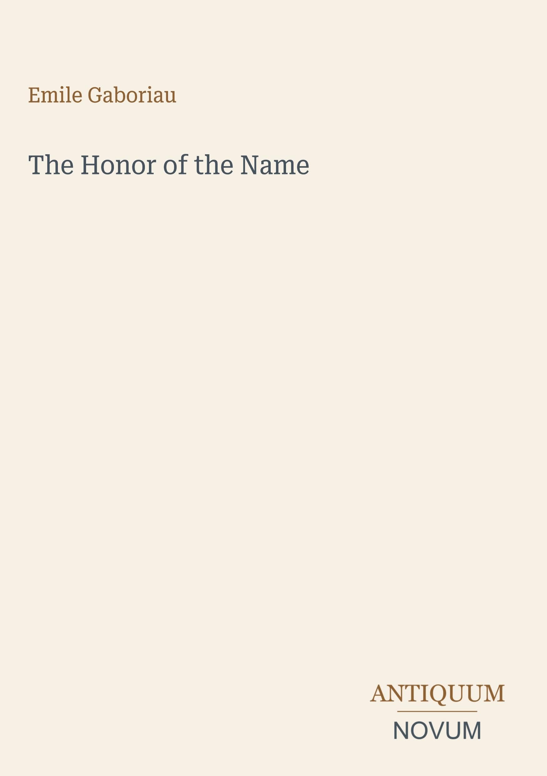 The Honor of the Name