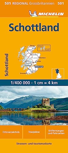 Michelin Schottland: Straßen- und Tourismuskarte 1:400 000 (MICHELIN Regionalkarten)