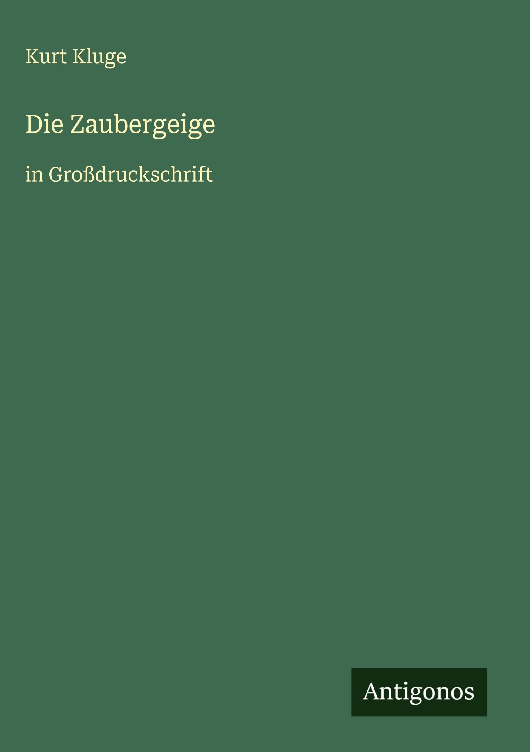 Die Zaubergeige: in Großdruckschrift