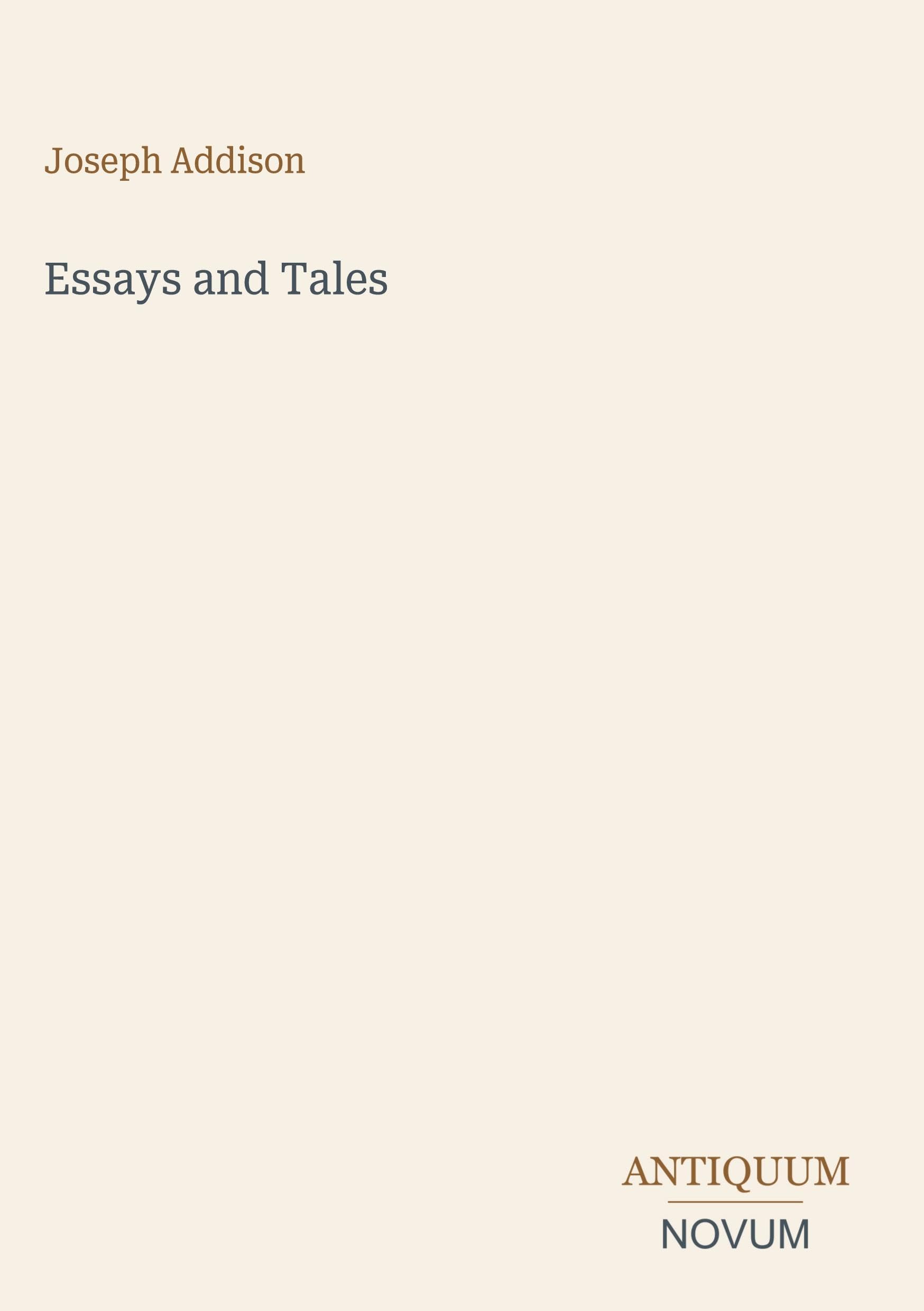 Essays and Tales