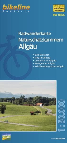 Radwanderkarte Naturschatzkammern Allgäu RW-NSKA: Bad Wurzach – Isny im Allgäu – Leutkirch im Allgäu – Wangen im Allgäu – Württembergisches Allgäu (bikeline Radwanderkarte)