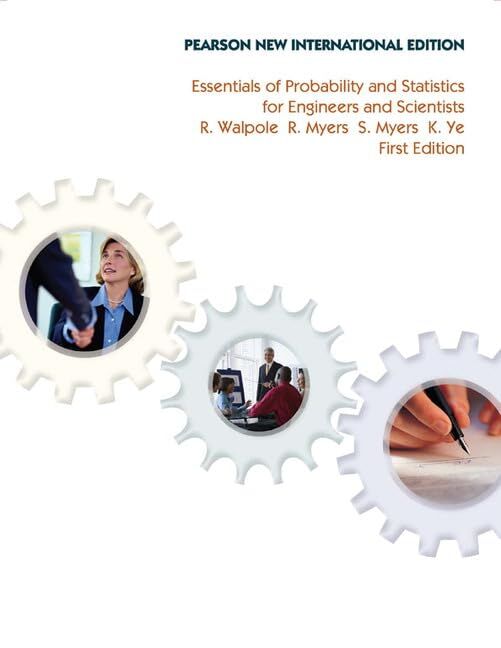 Ronald Walpole Essentials Of Probability & Statistics For Engineers & Scientists, Pearson New International Edition