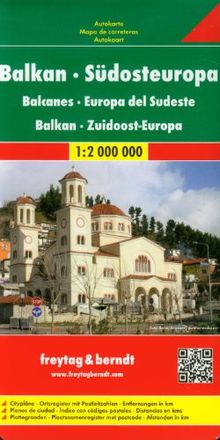Freytag Berndt Autokarten, Balkan - Südosteuropa - Maßstab 1:2 000 000