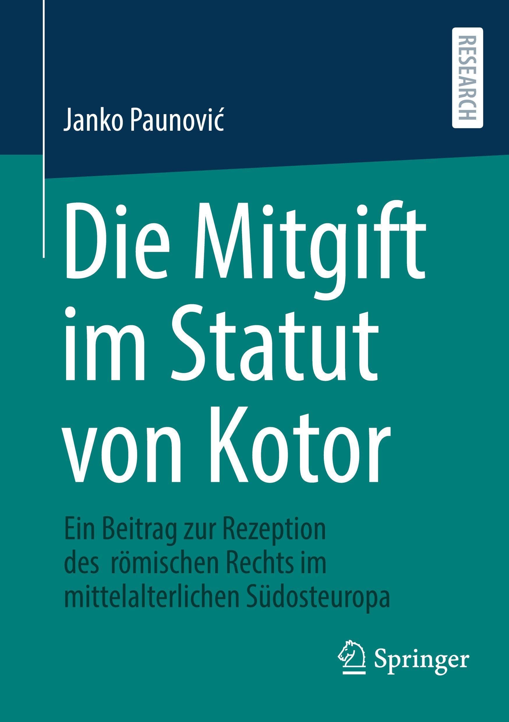 Die Mitgift im Statut von Kotor