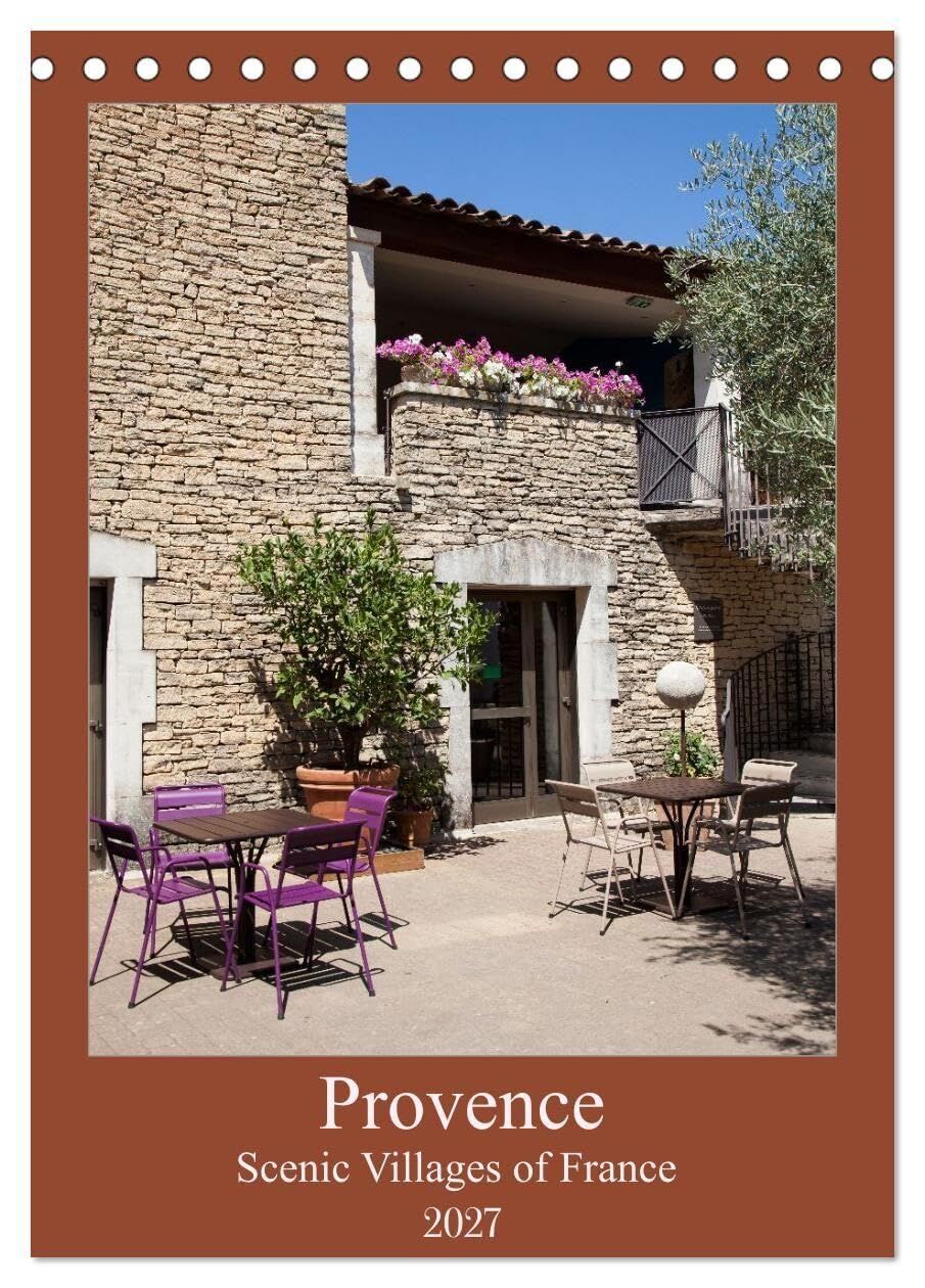 Provence - Scenic Villages of France (Desk Calendar 2027 DIN A5 portrait), CALVENDO 12 Month DeskCalendar