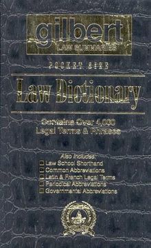 Gilbert Law Summaries Pocket Size Law Dictionary: Black