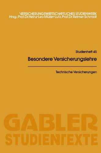 Technische Versicherungen (Gabler-Studientexte) (German Edition)