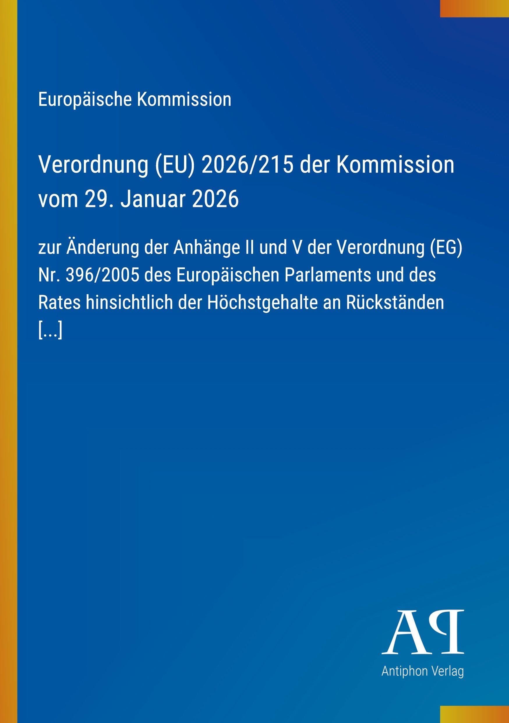 Verordnung (EU) 2026/215 der Kommission vom 29. Januar 2026