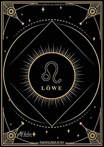Edles Notizbuch Sternzeichen Löwe | Designed by Alfred Herler: Liniertes Notizbuch mit 150 Seiten in edlem Sternzeichen-Design zum niederschreiben ... Ideen (Edles Sternzeichen Notizbuch: liniert)