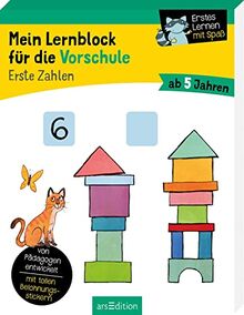 Mein Lernblock für die Vorschule – Erste Zahlen: Von Pädagogen entwickelt – mit tollen Belohnungsstickern – ab 5 Jahren | Übungen und Rätsel für Kindergarten- und Vorschulkinder