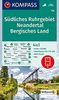 Südliches Ruhrgebiet, Neandertal, Bergisches Land: 4in1 Wanderkarte 1:50000 mit Aktiv Guide und Detailkarten inklusive Karte zur offline Verwendung in ... Fahrradfahren. (KOMPASS-Wanderkarten)