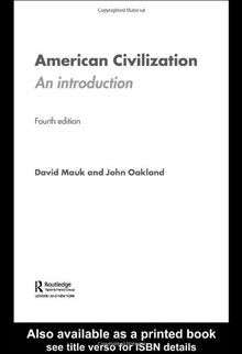 American Civilization. An Introduction