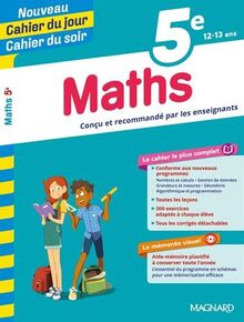 Cahier du jour/Cahier du soir Maths 5e (Jour soir Cahiers collège)