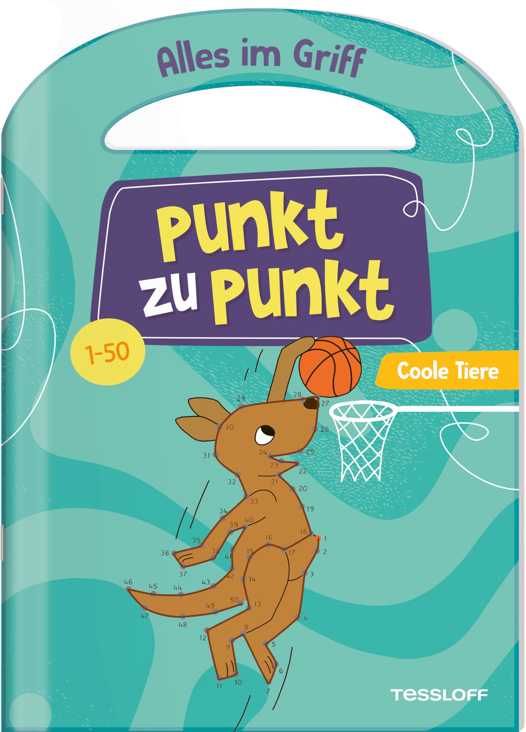 Alles im Griff. Punkt zu Punkt. Coole Tiere. 1-50: Bunte Punkt zu Punkt-Rätsel von 1 bis 50