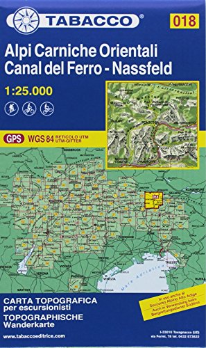 Wanderkarte 18 Alpi Carniche 1:25.000