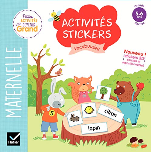 Activités Stickers Vocabulaire : Maternelle Grande Section 5-6 Ans