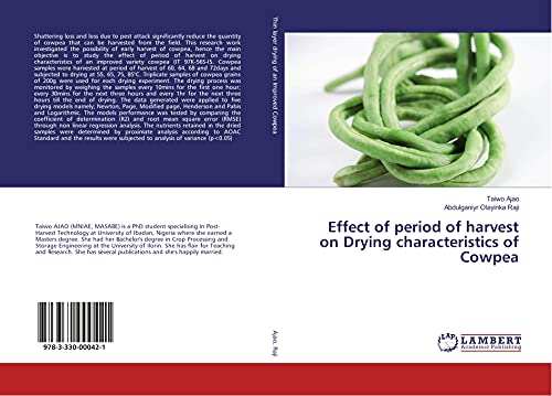 Effect of period of harvest on Drying characteristics of Cowpea