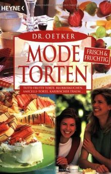 Modetorten frisch und fruchtig: Tutti-Frutti-Torte, Blubberkuchen, Amicelli-Torte, Karibischer Traum: Pikkolo-Torte, Montelino-Gebirge, Dachziegeltorte, Creolen-Torte.