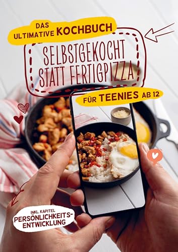 Selbstgekocht statt Fertigpizza! Das Ultimative Kochbuch für Teenies ab 12 (S/W-Version): Mit Freude Kochen lernen und dabei Selbstvertrauen aufbauen (Schwarzweiß-Version)