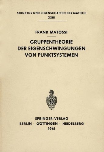 Gruppentheorie der Eigenschwingungen von Punktsystemen (Struktur und Eigenschaften der Materie in Einzeldarstellungen)