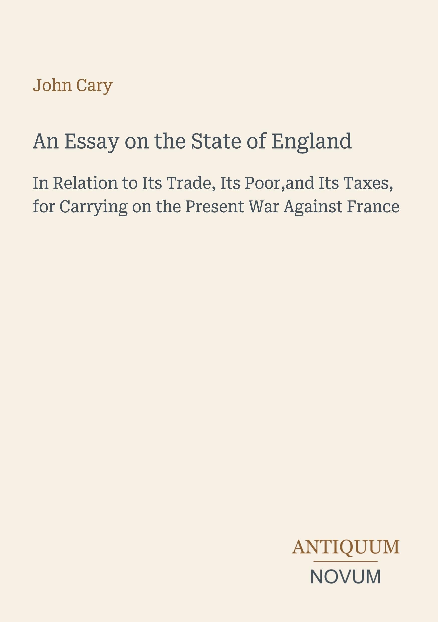 An Essay on the State of England