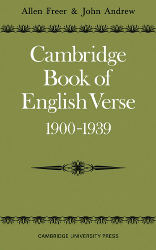 Cambridge Book of English Verse 1900-1939