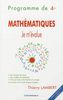 Mathématiques - Je m'évalue : Programme de 4e