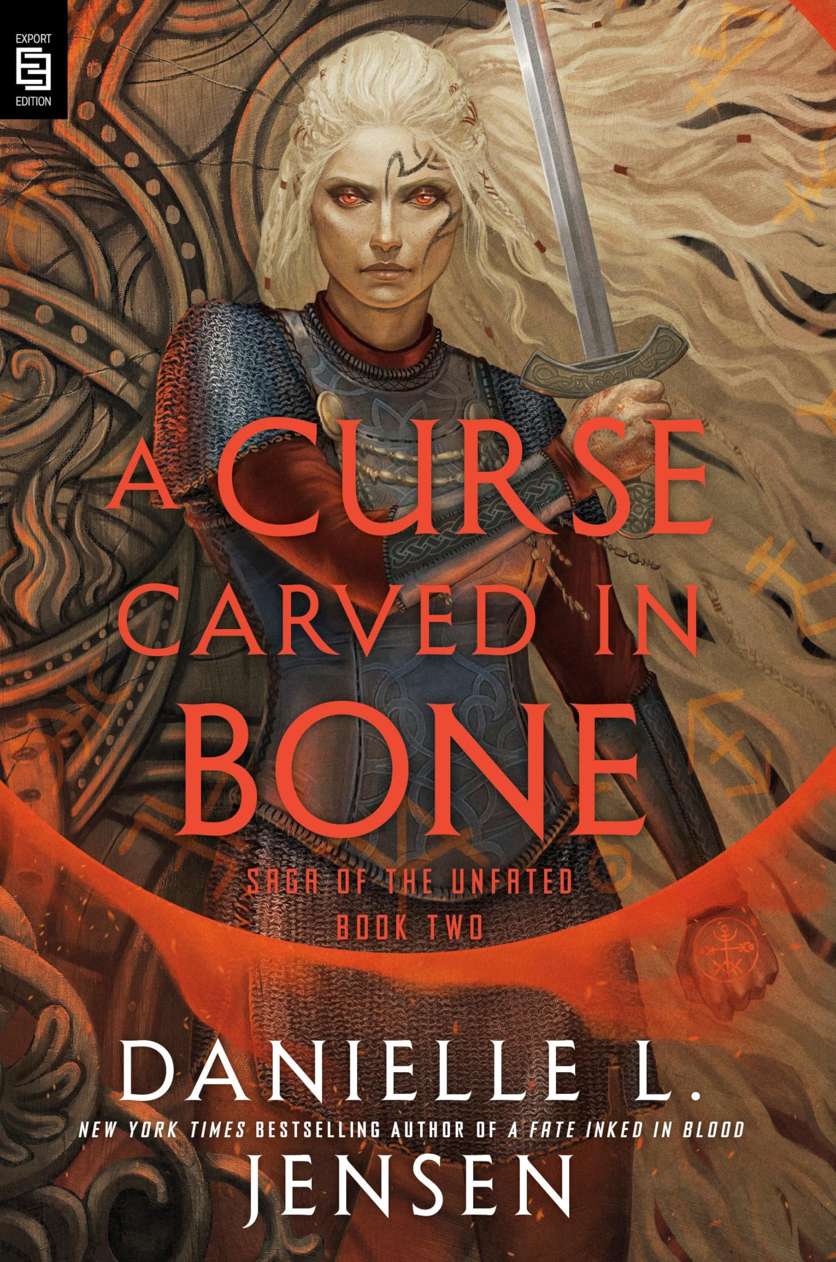 Jensen, Danielle L. A Curse Carved In Bone, Book Two Of The Saga Of The Unfated (Saga Of The Unfated, 2)