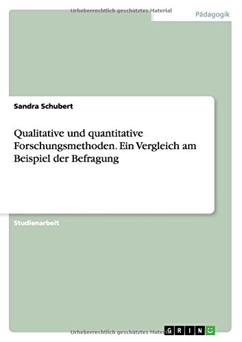 Qualitative und quantitative Forschungsmethoden. Ein Vergleich am Beispiel der Befragung