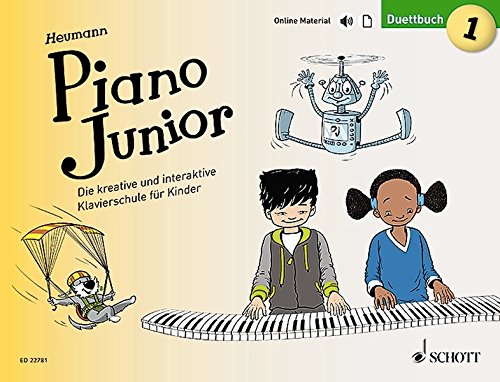 Piano Junior: Duettbuch 1: Die kreative und interaktive Klavierschule für Kinder. Band 1. Klavier 4-händig.